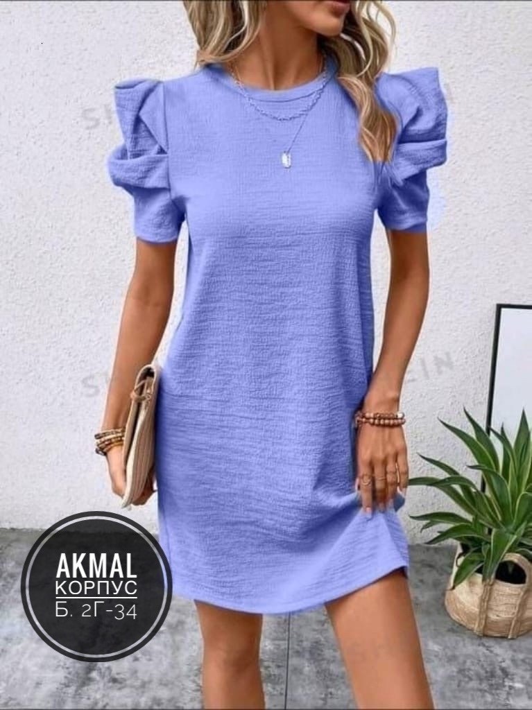 женское платье с короткими рукавами,модное однотонное платье,платья,платье короткие,летнее женское платье