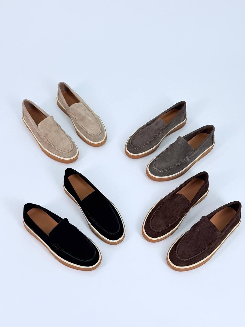 женские лоферы из натуральной замши,,лоферы женские замшевые,лоферы женские loro piana,лоферы из натуральной замши