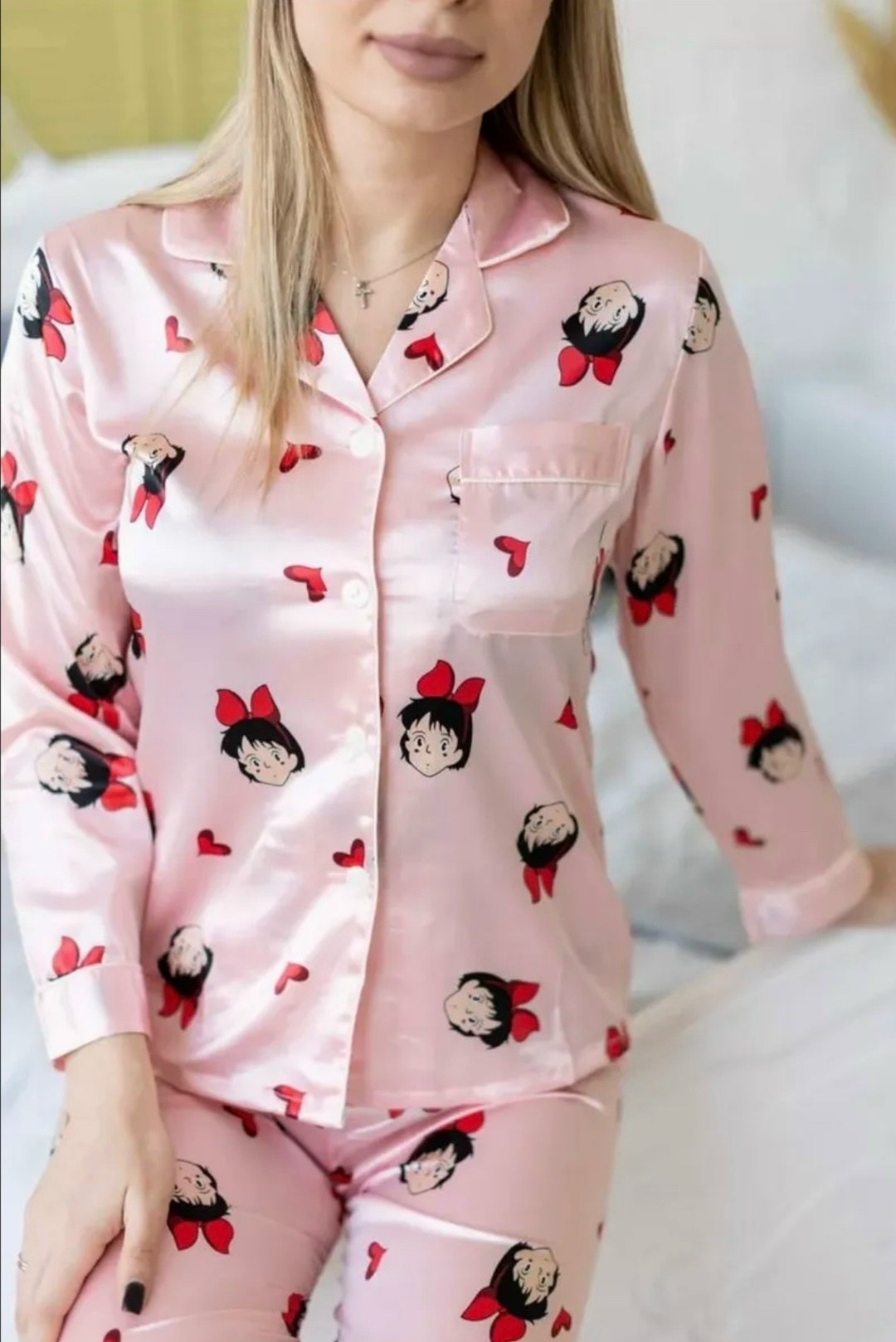 пижама женская,пижама,пижама размер 46-48 розовый,пижама женская (рубашка, брюки) kaftan "котики" розовая,пижама для женщин