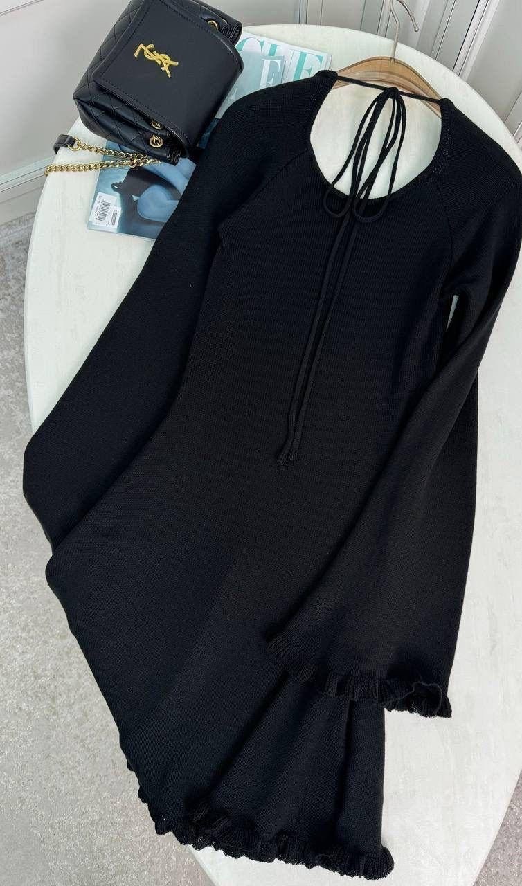 платье лапша вязаное kenzi цвет черный,платье лапша вязаное,платье лапша вязаное kenzi,платье женское лапша,простое черное платье