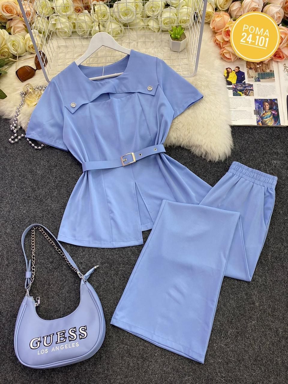 костюм брючный 2917 голубой мода-юрс,костюм нинель шик брючный,брючный костюм ninele 5799 голубой,костюм брючный nikol,летний брючный костюм женский