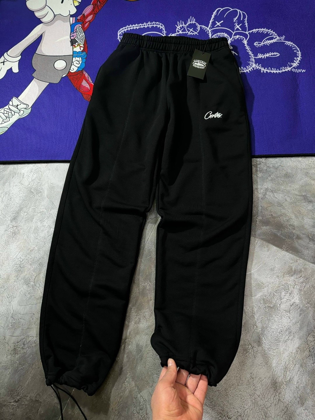 брюки спортивные,мужские трикотажные спортивные штаны stussy цвет black,спортивные штаны,штаны stussy,спортивные штаны stussy