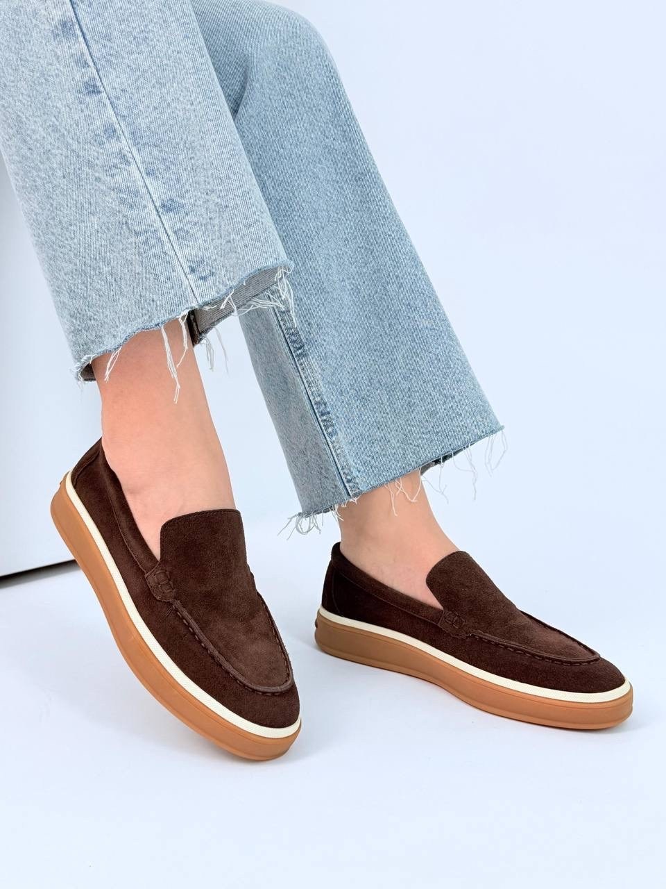 слипоны на платформе натуральная замша мерида,,женские лоферы из натуральной замши,лоферы замшевые,лоферы женские замшевые