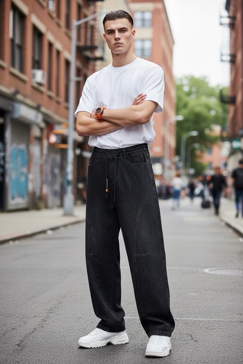 мужские джинсы,повседневные брюки,одежда в стиле,широкие джинсы,мужская мода