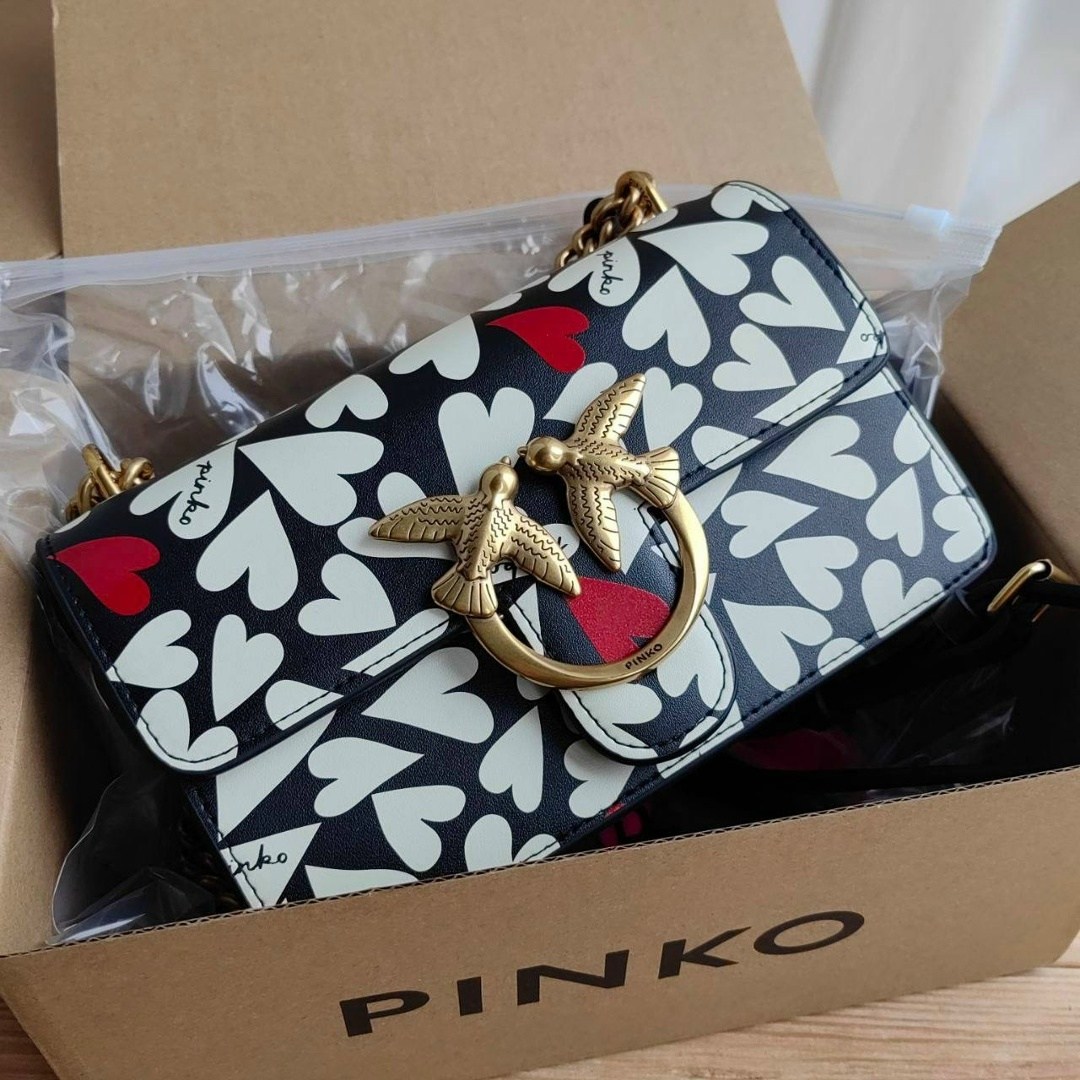 сумка женская pinko,сумка pinko оригинал,сумки pinko,pinko сумка на плечо,pinko мини-сумка love one с монограммой черный