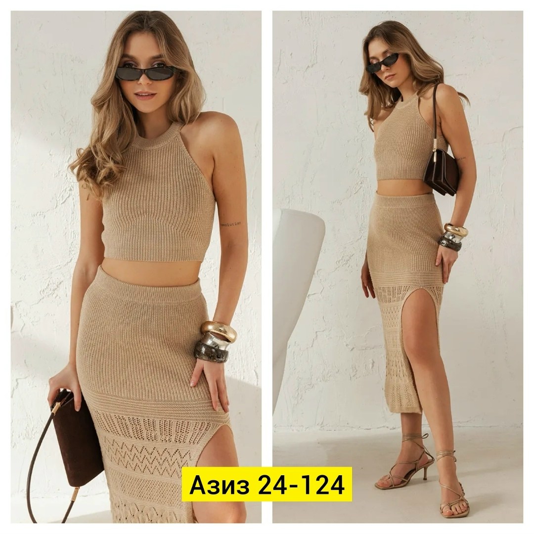 женский костюм,вязаная юбка,костюм топ и юбка,костюм с юбкой