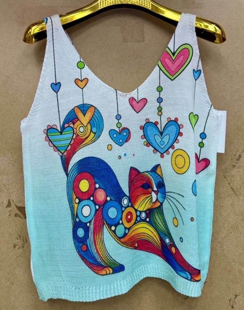 вязаные топы,майка спицами,тюльпаны для топа,майка женская,летние топы спицами