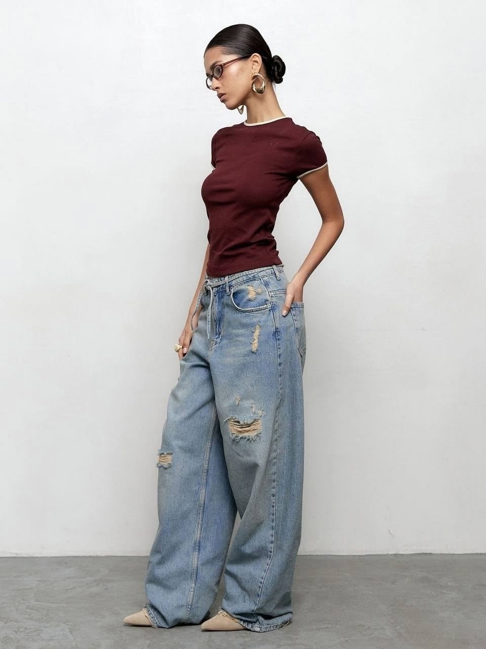 футболка женская,бордовый,укороченная футболка,базовая футболка,футболка