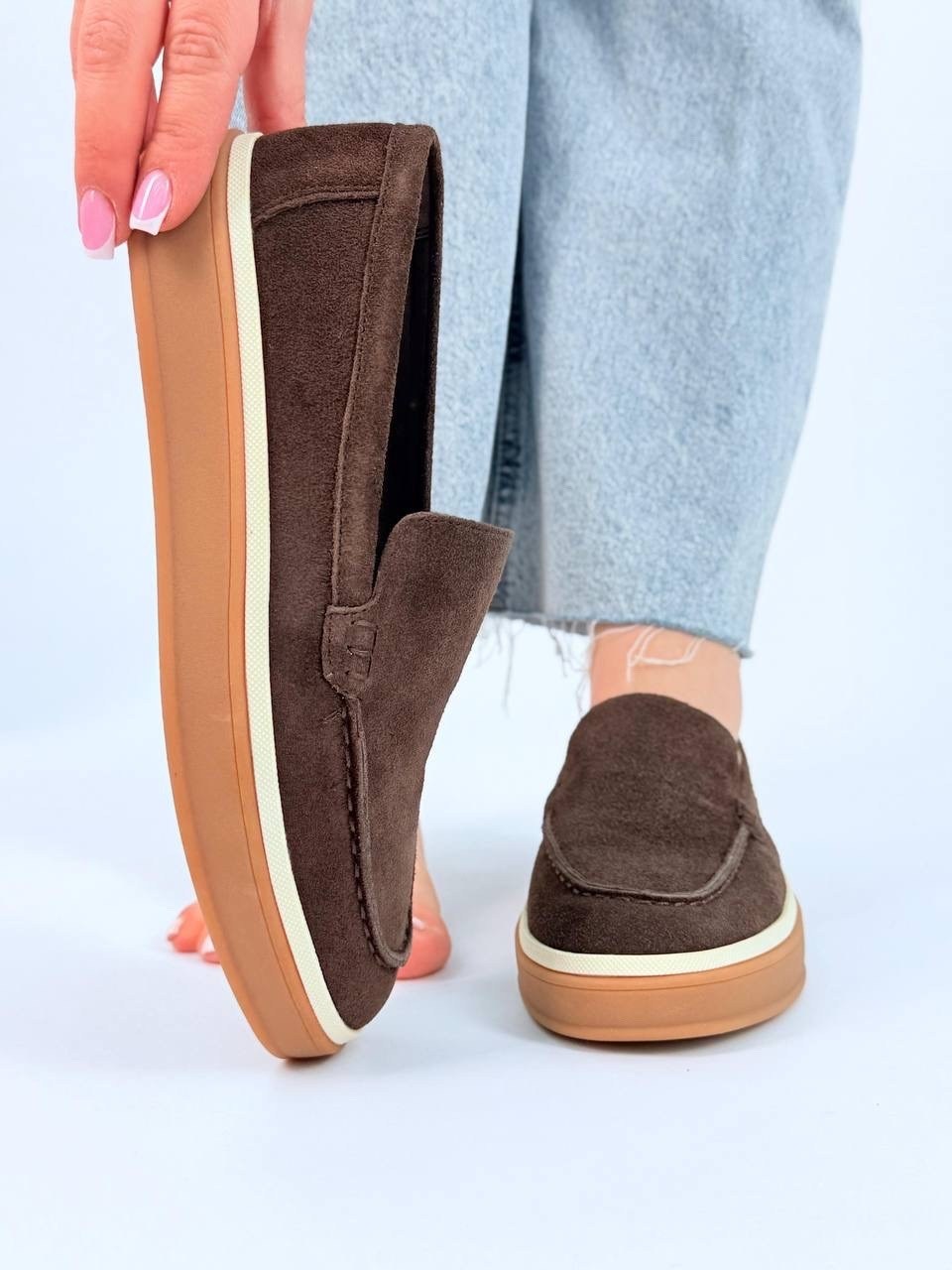 слипоны на платформе натуральная замша мерида,,женские лоферы из натуральной замши,лоферы замшевые,лоферы женские замшевые