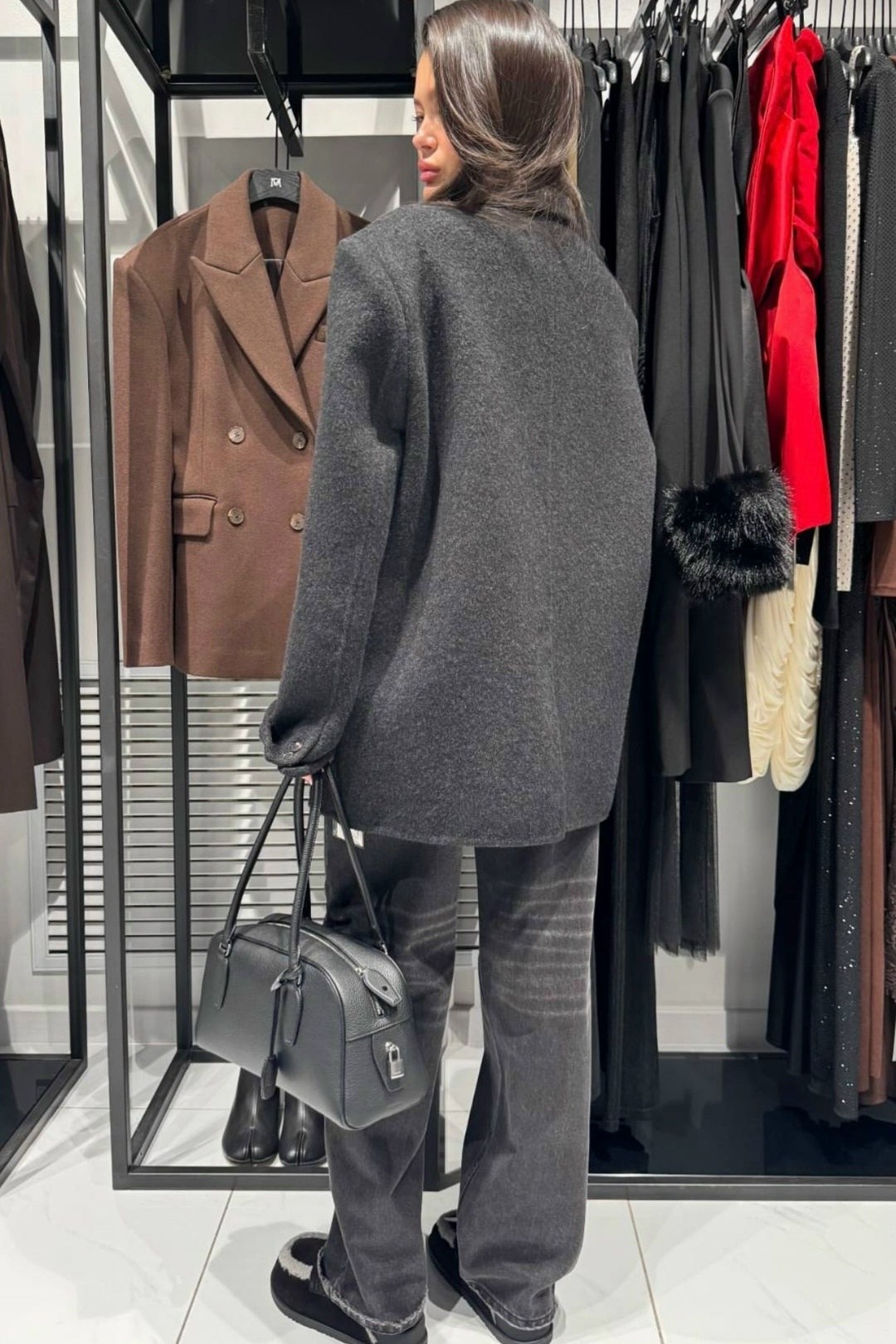 серое пальто,пальто модное,оверсайз пальто,шерстяное пальто,пальто