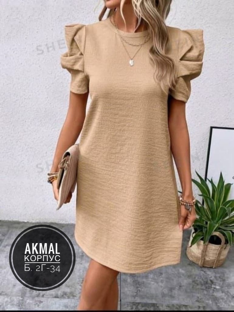 женское платье с короткими рукавами,модное однотонное платье,платья,платье короткие,летнее женское платье