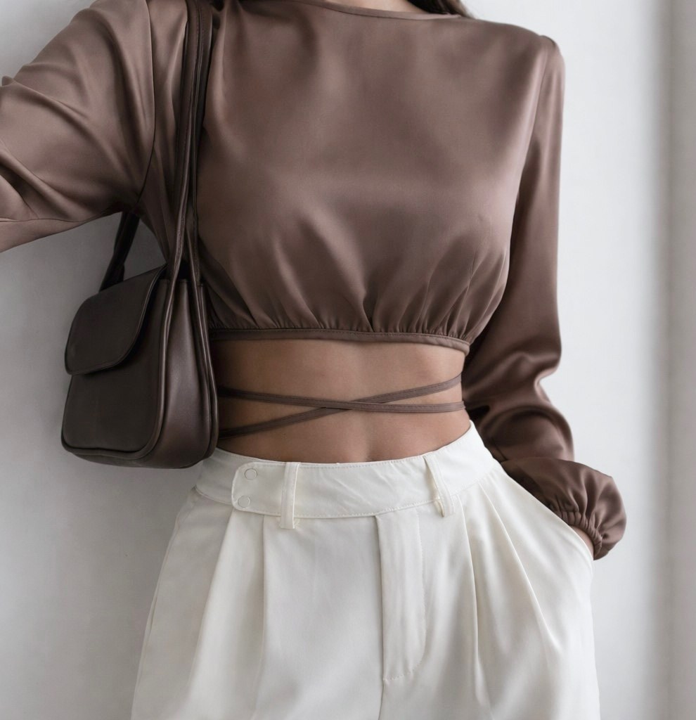 топ с завязками,кроп топ,модные блузы,топ женский,блузка женская