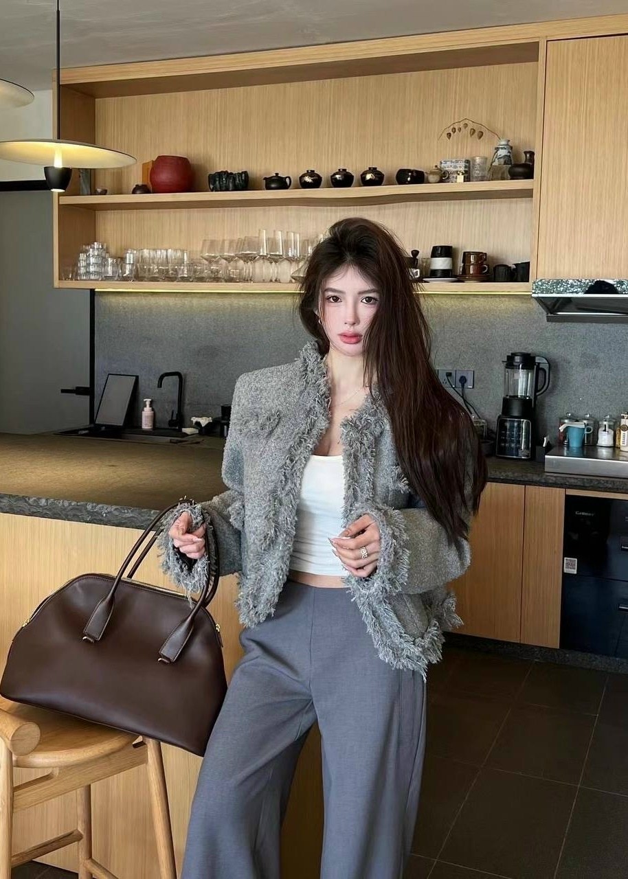 женская твидовая куртка,женская твидовая куртка с длинным рукавом,твидовый жакет,модное пальто,кардиган стильный