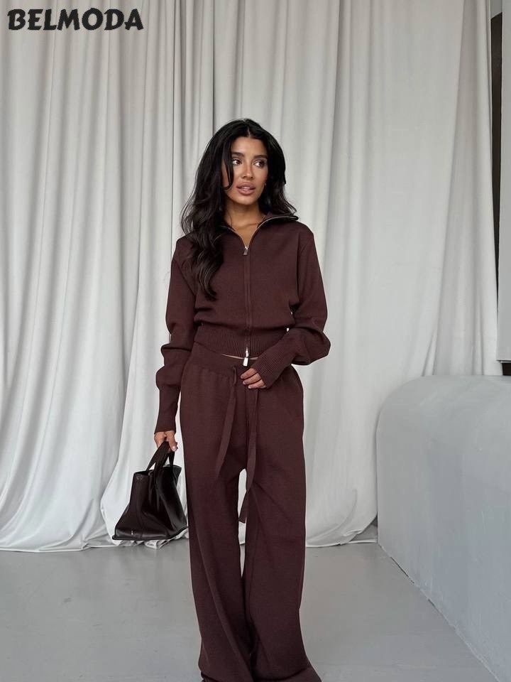 трикотажные костюмы,костюм женский теплый,костюм двойка кашемир,костюм вязаный трикотажный теплый с брюками jammy you,стильные костюмы