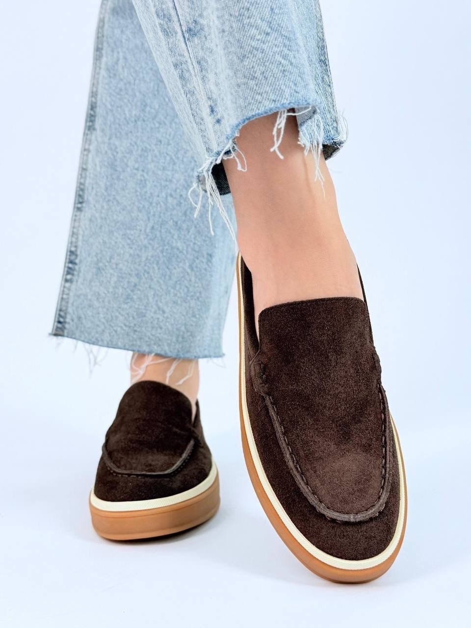 слипоны на платформе натуральная замша мерида,,женские лоферы из натуральной замши,лоферы замшевые,лоферы женские замшевые