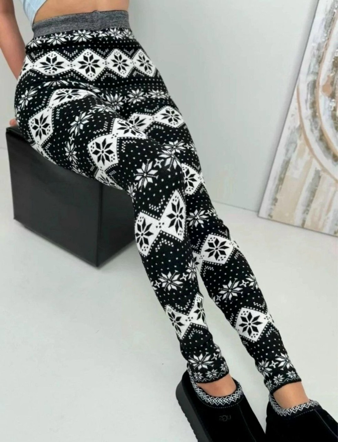 лосины теплые,легинсы теплые с оленями,лосины трикотаж,модные женские теплые лосины с принтом олени леггинсы дн,лосины теплые женские