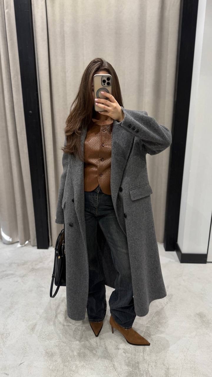 серое пальто,длинное пальто,пальто,пальто серого цвета