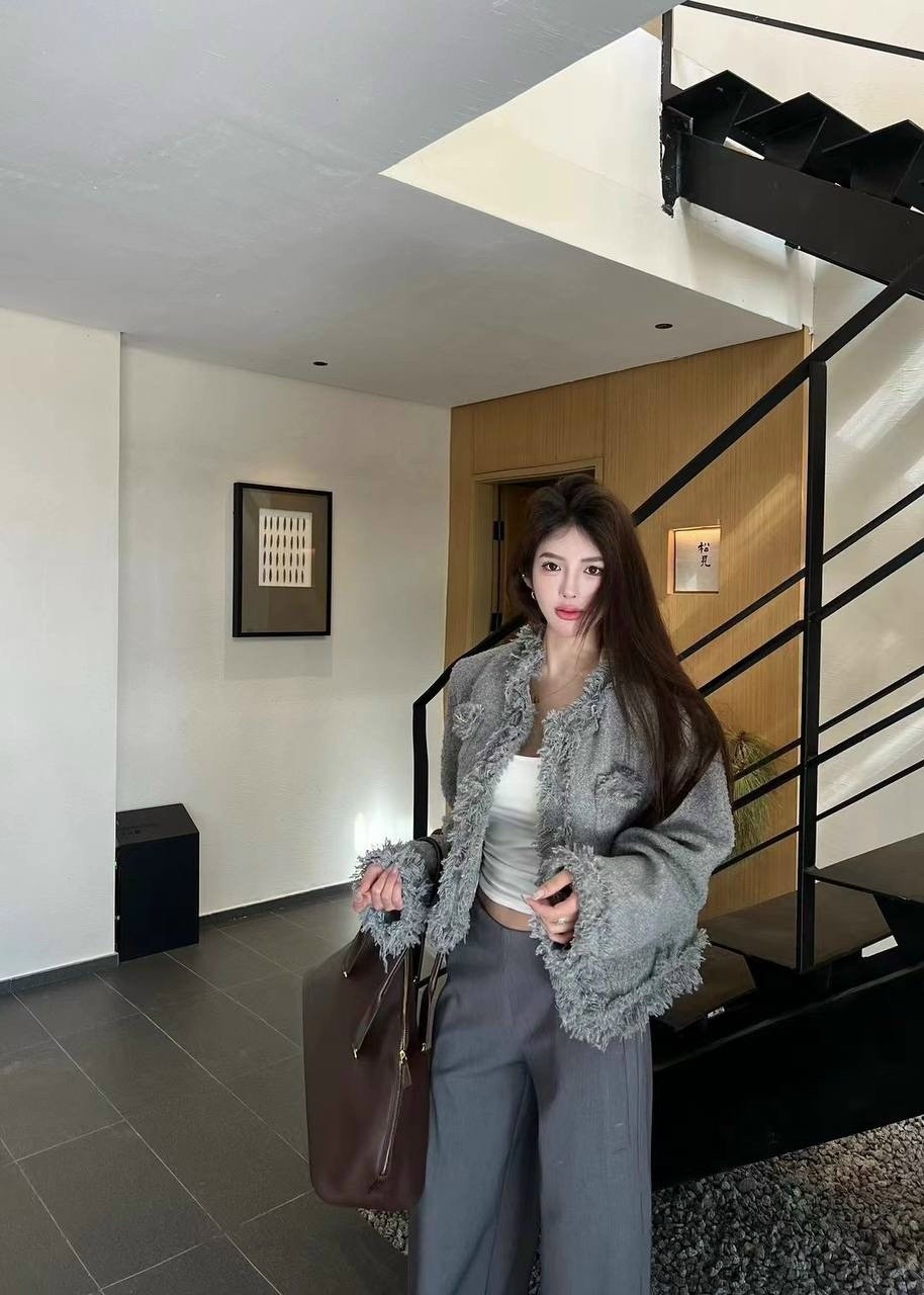 женская твидовая куртка,женская твидовая куртка с длинным рукавом,твидовый жакет,модное пальто,кардиган стильный