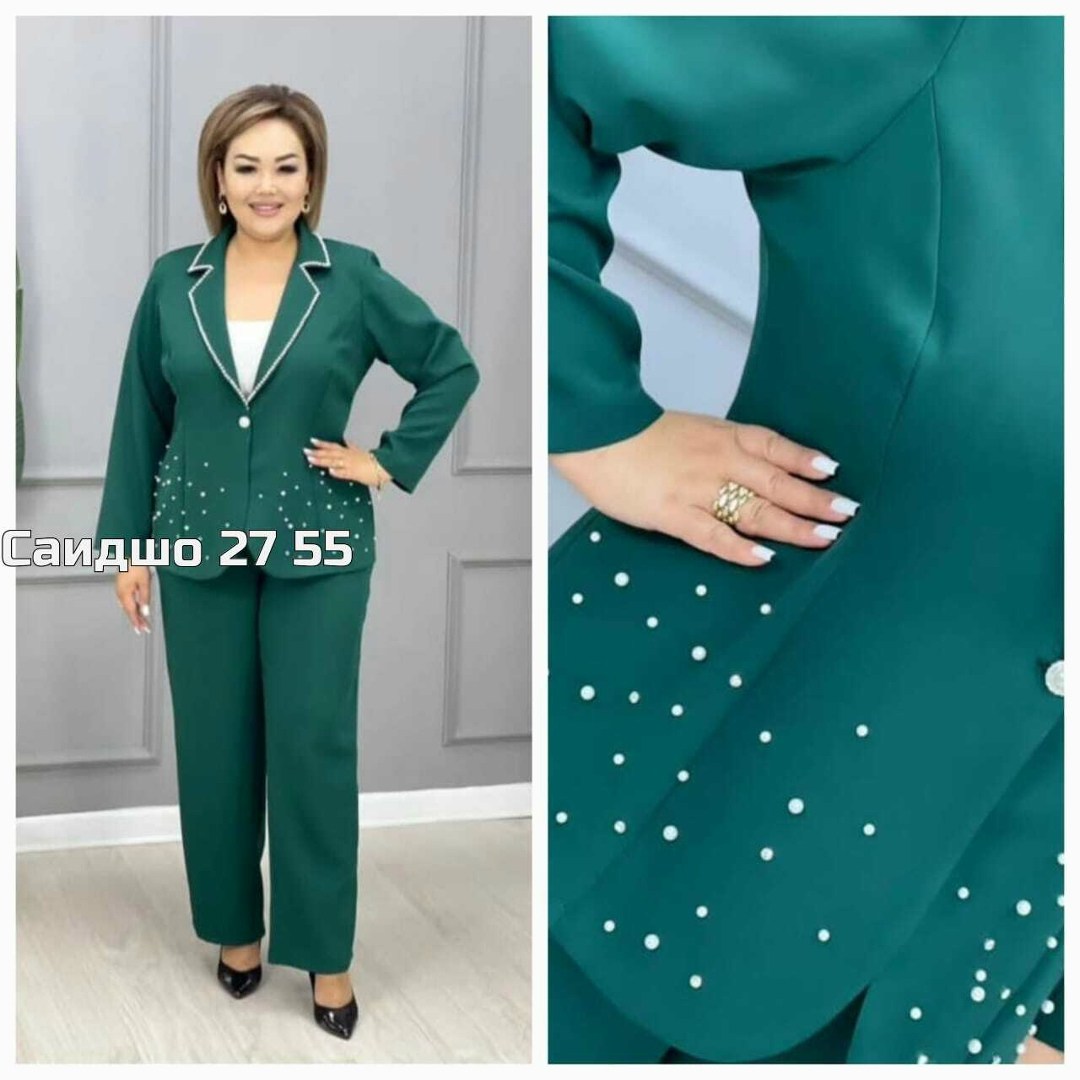 костюм больших размеров брючный,костюм брючный vilena 1087 зеленый,вечерние брючные костюмы больших размеров,брючный костюм ninele 7465 изумруд,женский костюм ninele 7465 изумруд