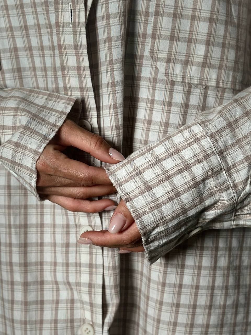 рубашка в клетку оверсайз со стразами perferita,рубашка в клетку,рубашка в клетку оверсайз женская,рубашка в клетку женская,женская рубашка