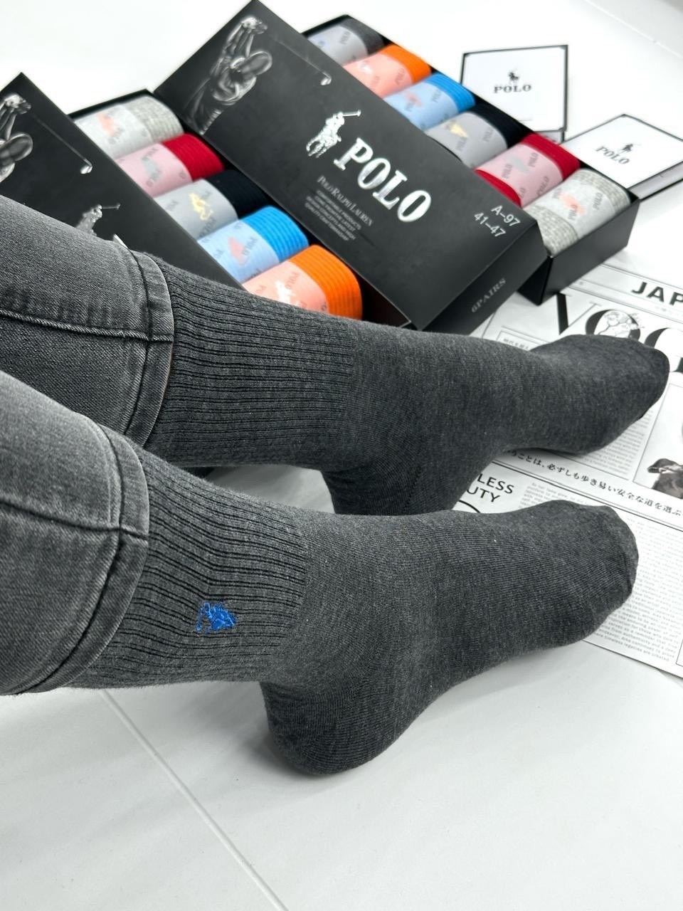 polo ralph lauren носки набор 6 пар,подарочный набор мужских носков,мужские носки,комплект белых носков 6 пар ароматизированные polo ralph lauren,носки мужские набор 6 пар
