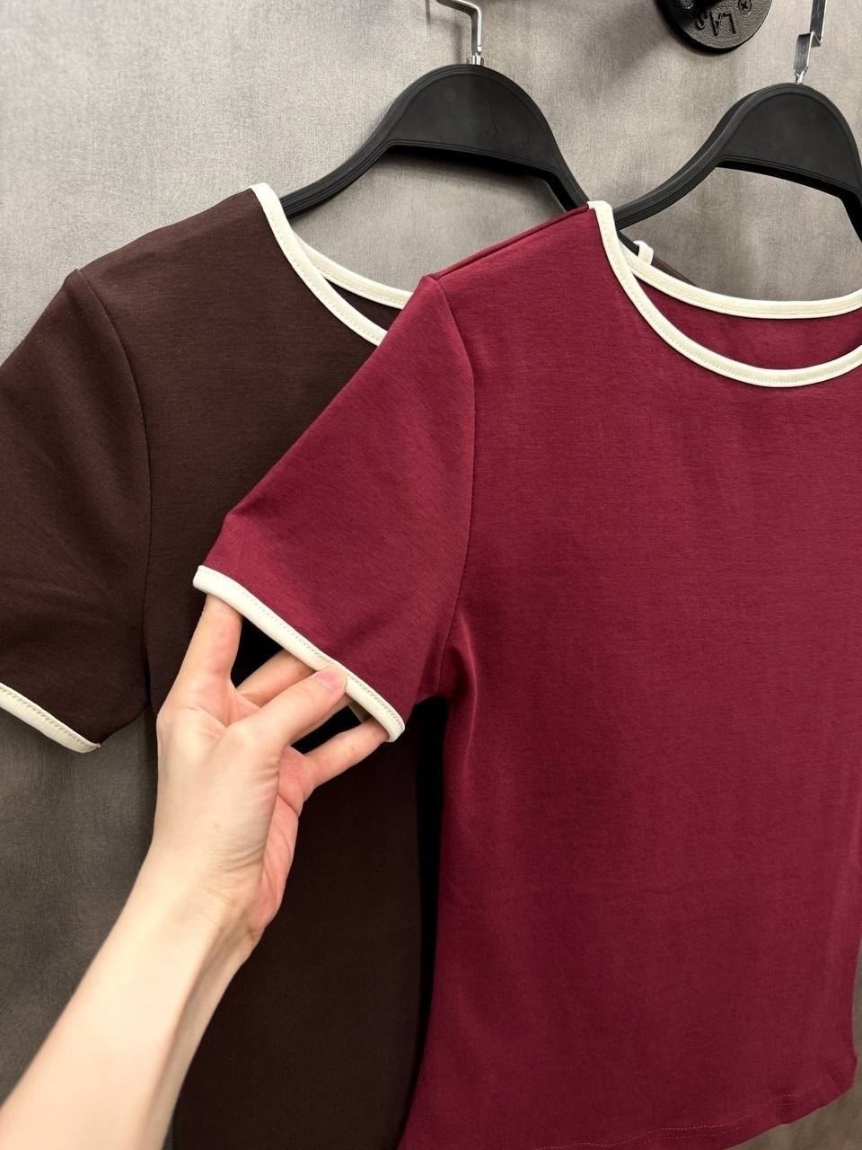 футболка женская,бордовый,укороченная футболка,базовая футболка,футболка