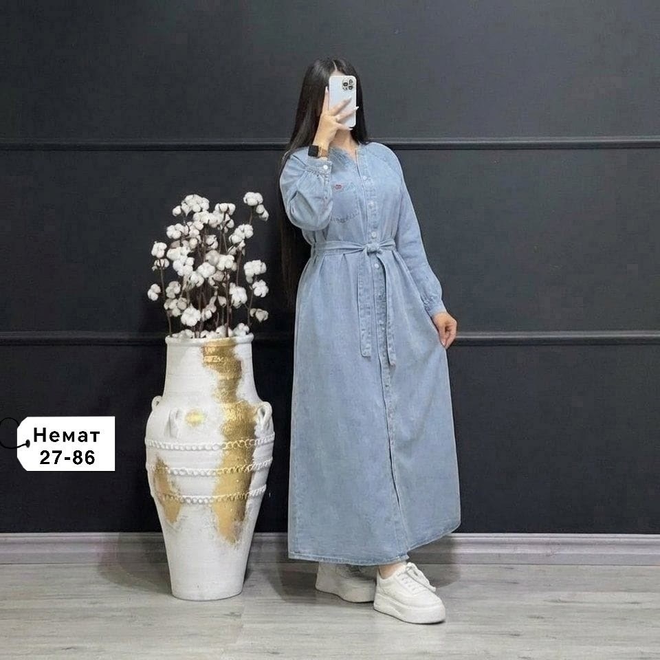 платье рубашка джинсовое длинное офисное макси в пол aisha collection,джинсовая платье,платье джинсовое женское,стильное джинсовое платье,платье джинсовое длинное
