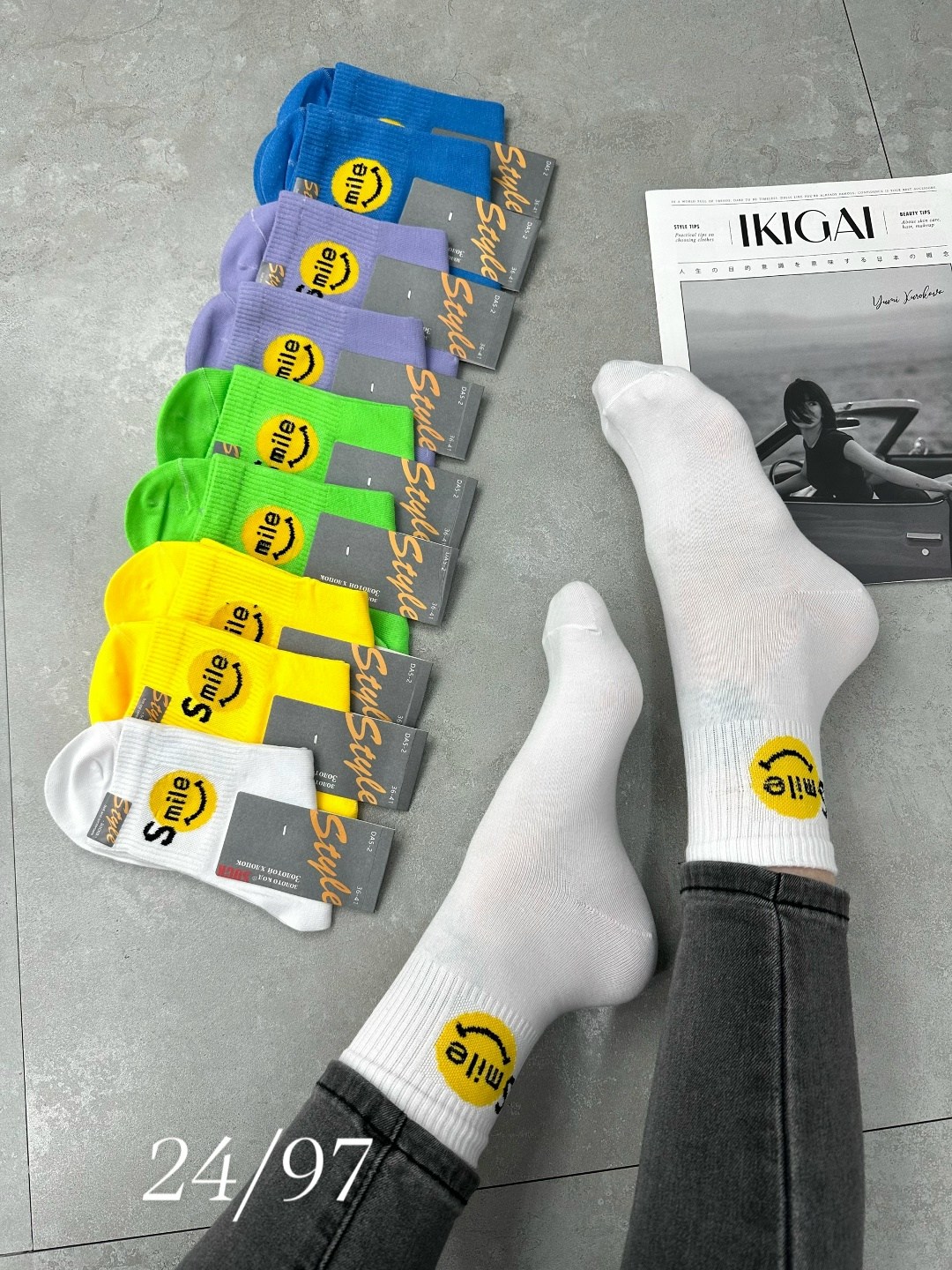 женские носки,носки,носочки со смайликами,модные носки,носки хлопковые