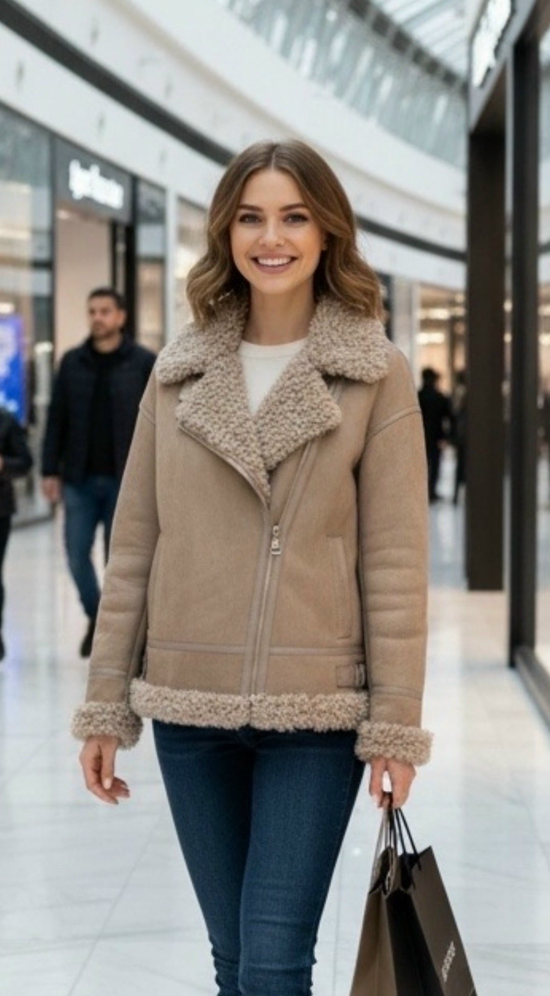 дубленка женская,дубленка светлая,дубленка авиатор,дубленка,дубленка женская зимняя демисезонная tual