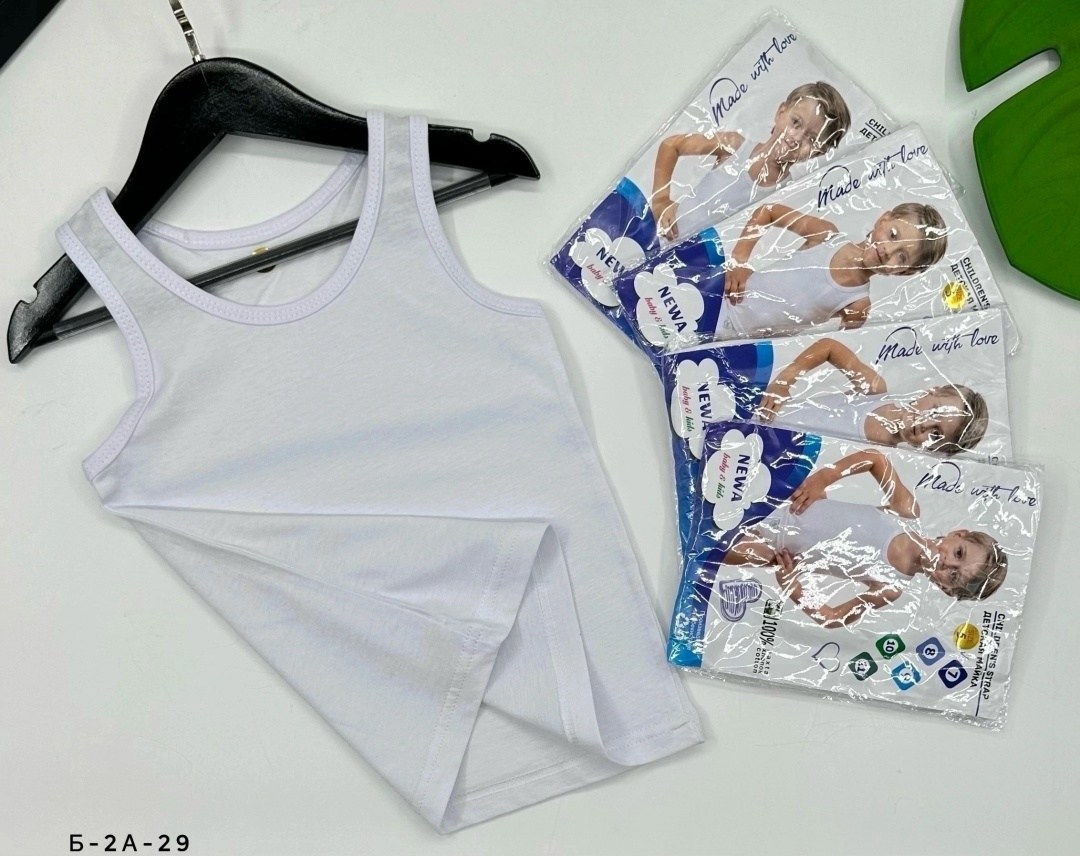 майка детская,майки бельевые детские,майка бельевая,майка бельевая детская,майка детская цвет белый размер 122-128 см