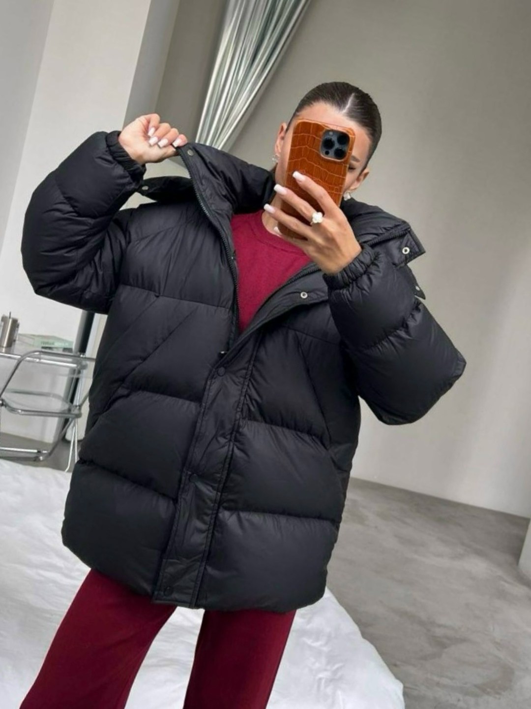 куртка оверсайз,куртка оверсайз зимняя,пуховик дутый оверсайз,куртка зимняя женская,короткий пуховик