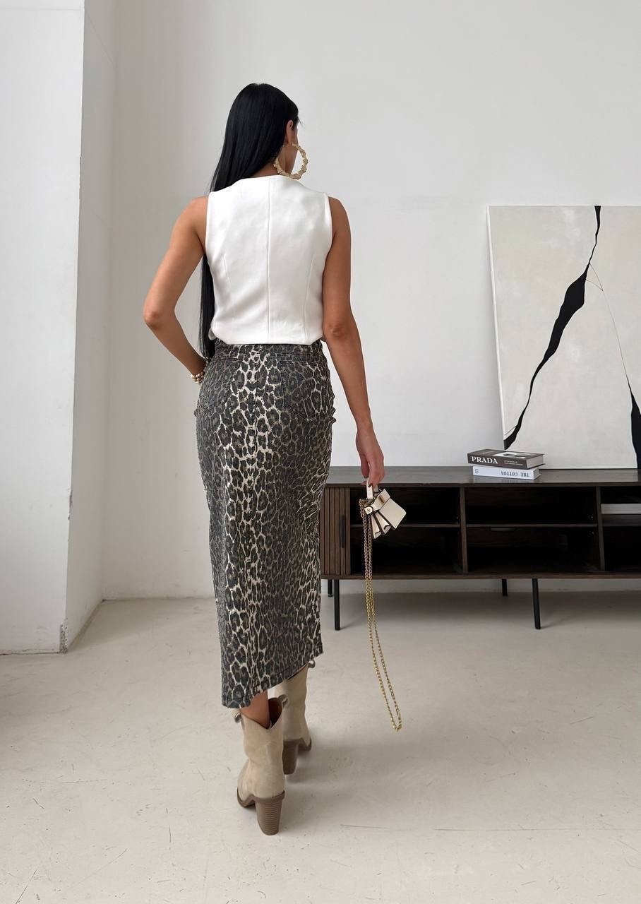 юбка леопардовая,юбка стильная,юбка,летний костюм с юбкой