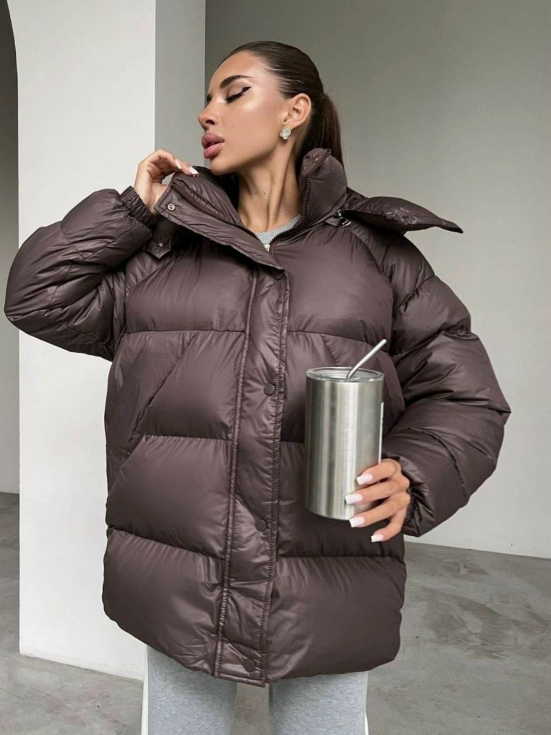 куртка оверсайз,куртка оверсайз зимняя,пуховик дутый оверсайз,куртка зимняя женская,короткий пуховик