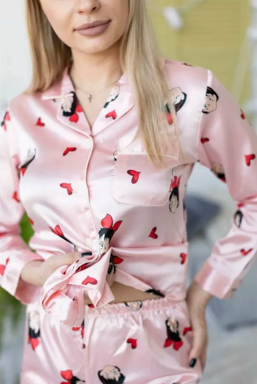 пижама женская,пижама,пижама размер 46-48 розовый,пижама женская (рубашка, брюки) kaftan "котики" розовая,пижама для женщин