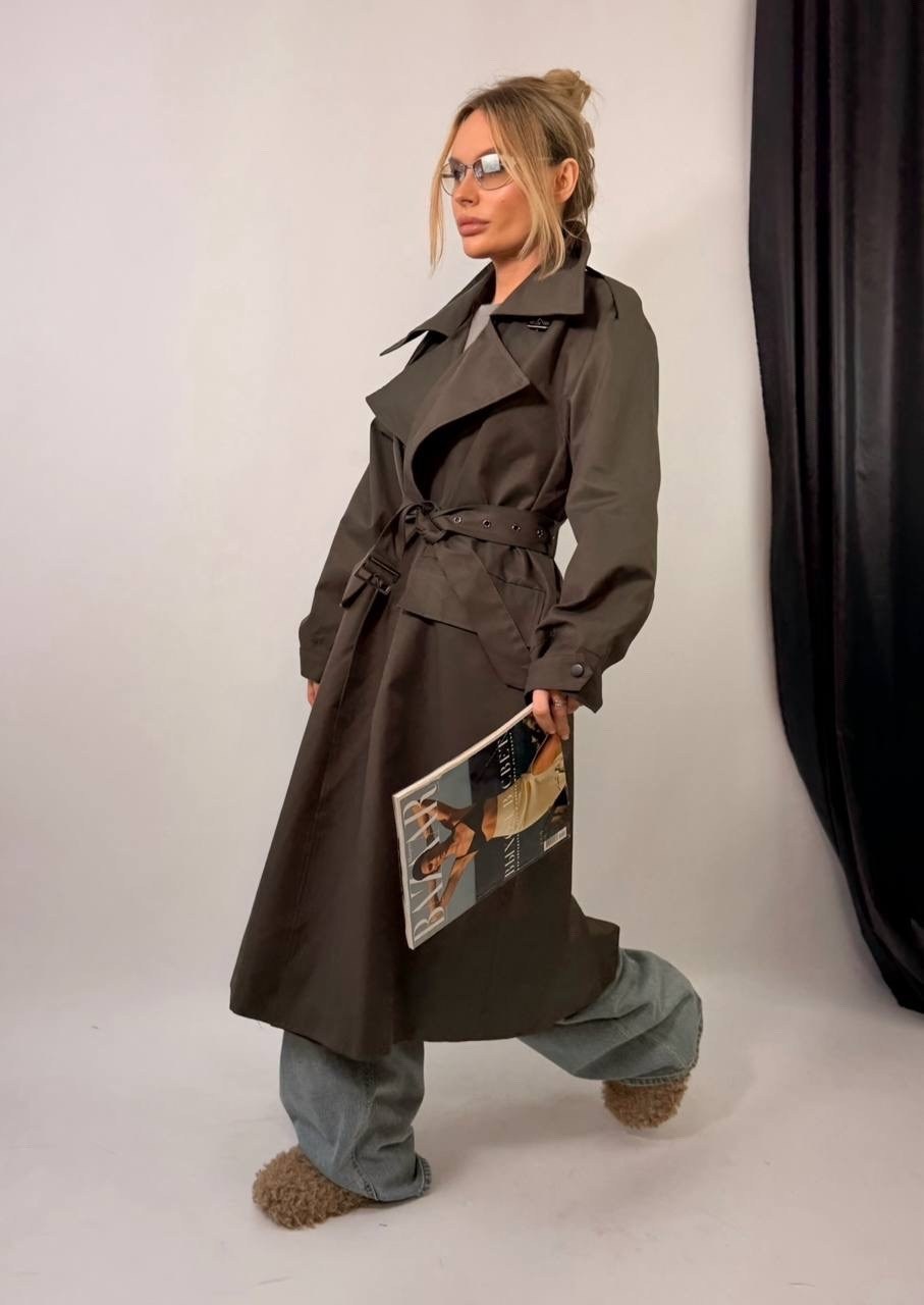 плащ тренч длинный,плащ тренч,женские плащи,тренч длинный демисезонный плащ thecove 208445411,тренч оверсайз