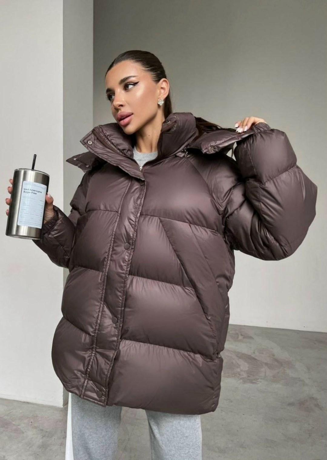 куртка оверсайз,куртка оверсайз зимняя,пуховик дутый оверсайз,куртка зимняя женская,короткий пуховик