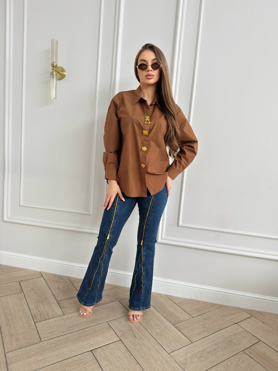 рубашка стильная,рубашка женская,рубашка,модная рубашка,рубашка шоколадного цвета