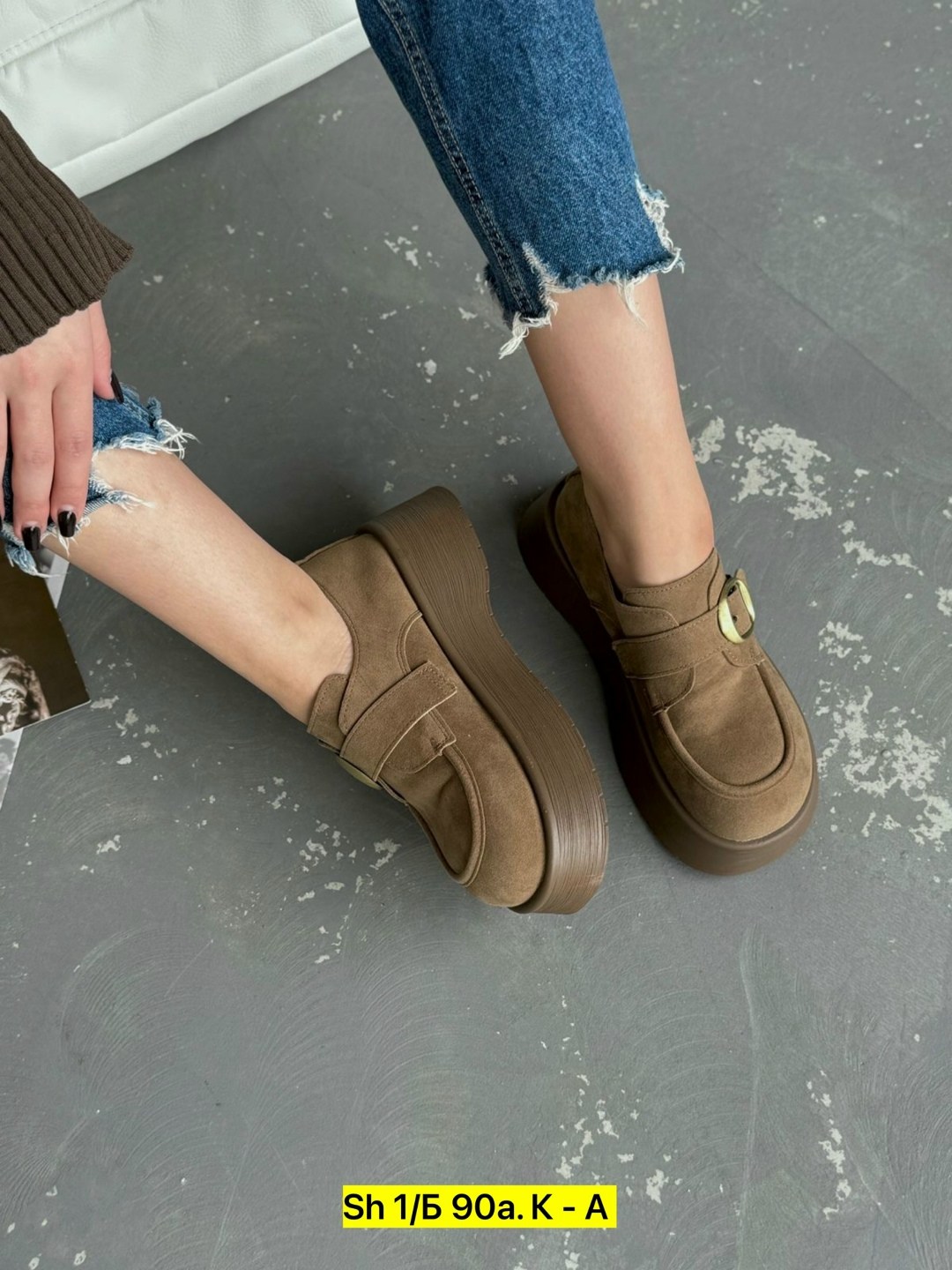, повседневные,женская ,лоферы замша,платформа