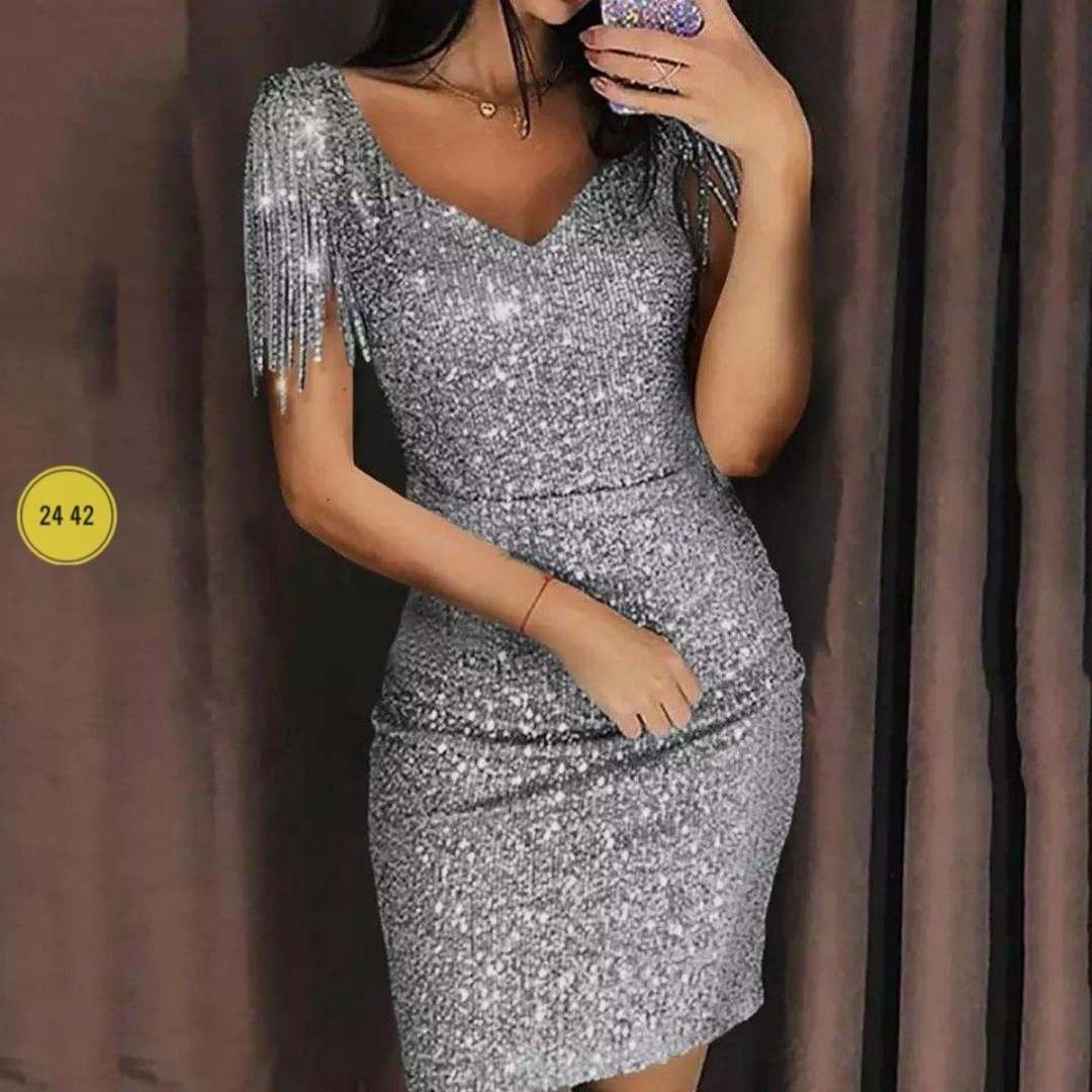 блестящее коктейльное платье,блестящее платье,женское платье с блестками,платье блестками,женское сексуальное блестящее платье с блестками и v-образным вырезом