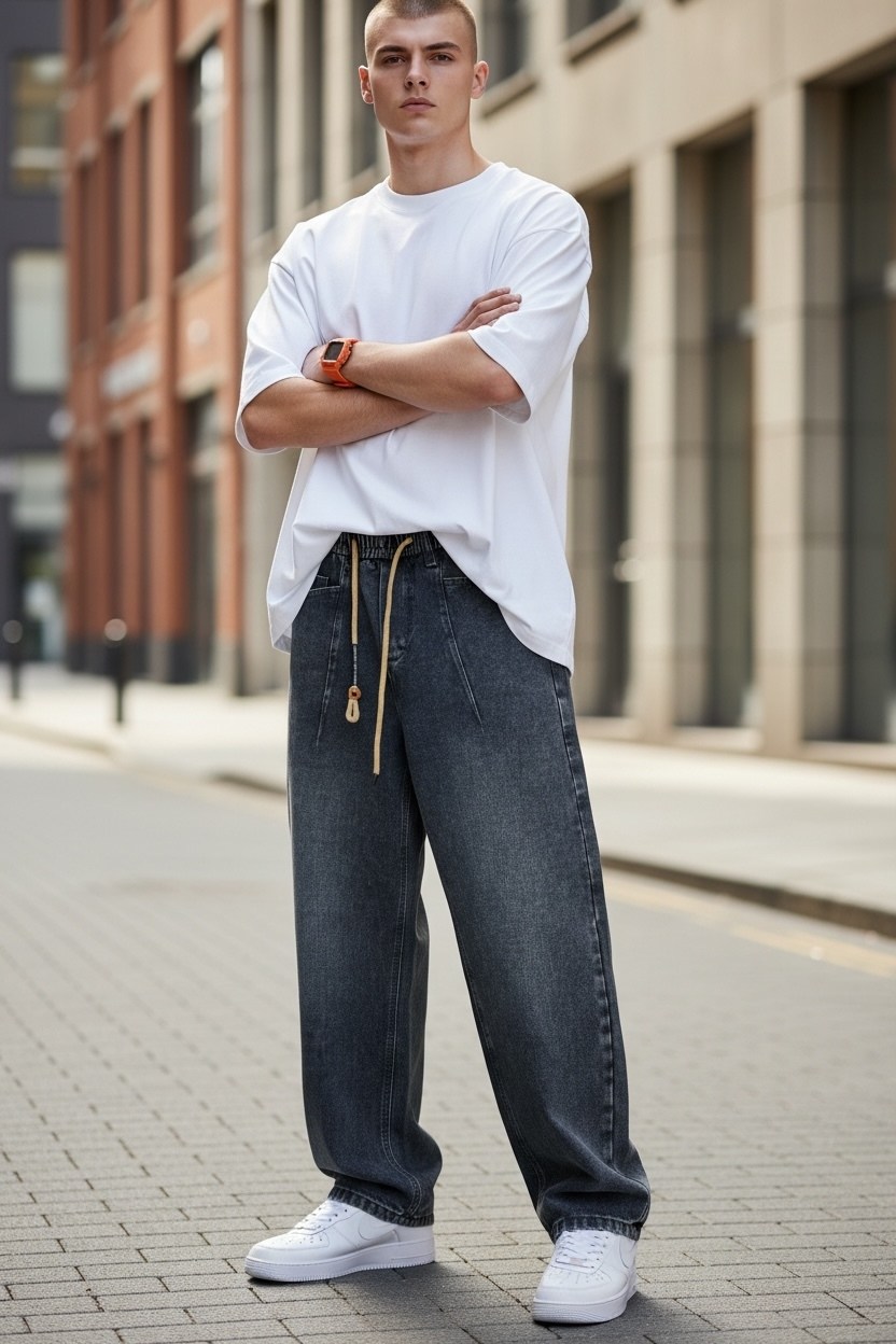 мужские джинсы,повседневные брюки,одежда в стиле,широкие джинсы,мужская мода