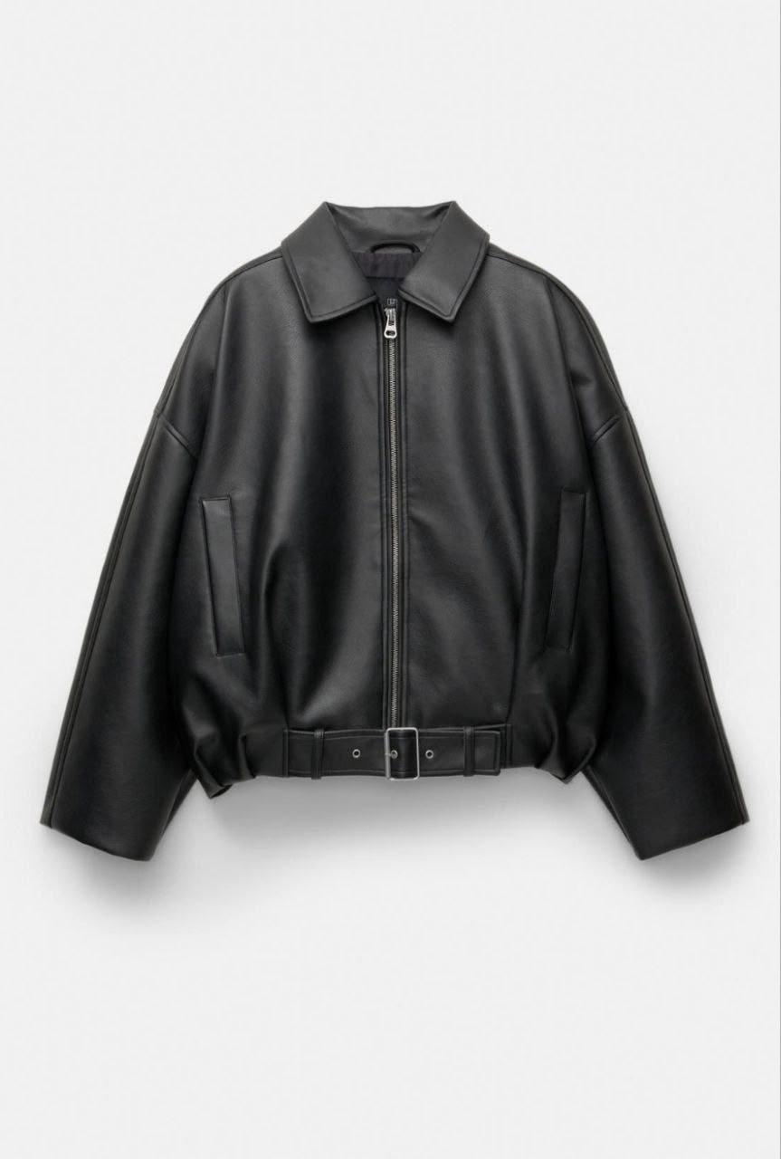 куртка кожаная женская,куртка бомбер кожаный оверсайз,женская куртка из искусственной кожи,женская кожаная куртка с объемными рукавами meecy,куртка кожаная