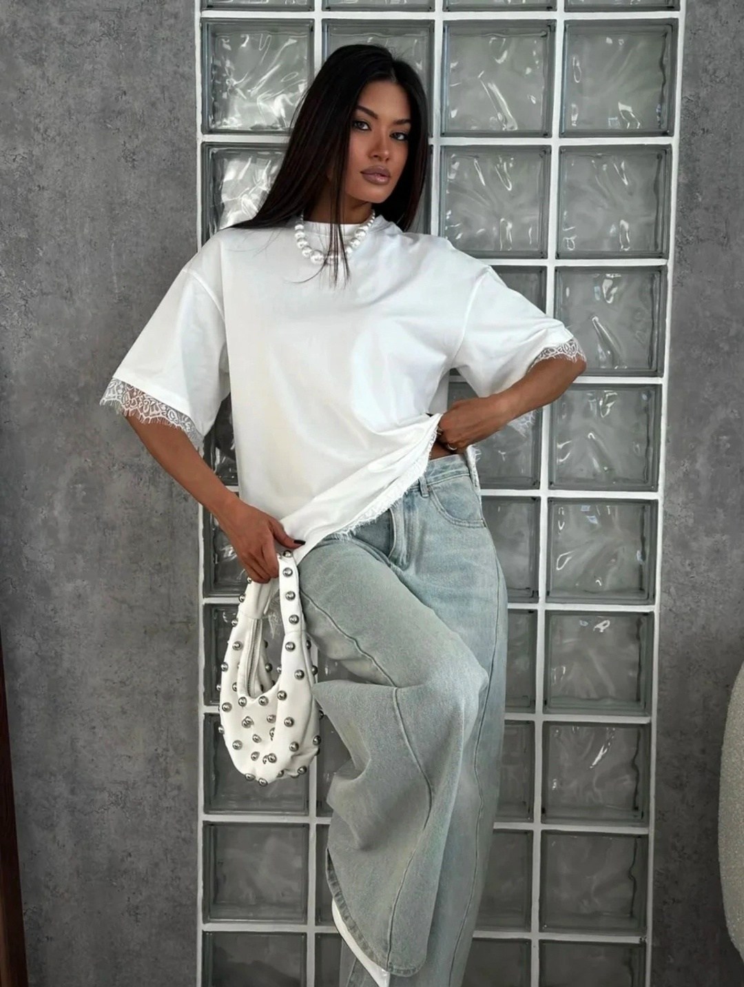 футболка женская,футболка с кружевами,белая футболка,футболка оверсайз