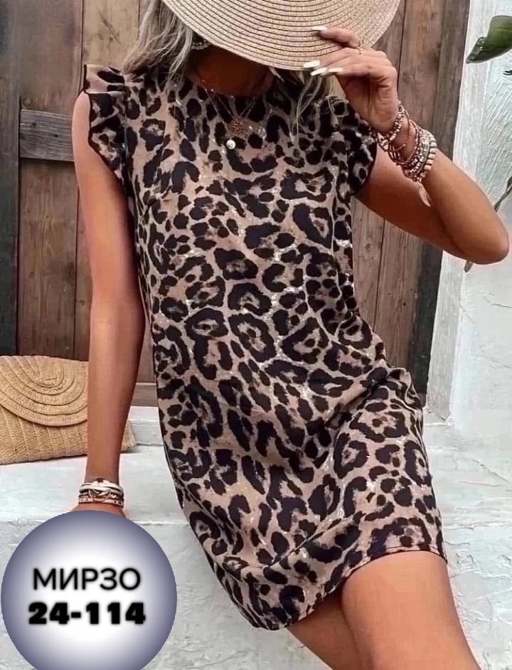 платье женское леопардовое,платье с леопардовым принтом,платье женской,летние платья женские,мини-платье с леопардовым принтом коричневый