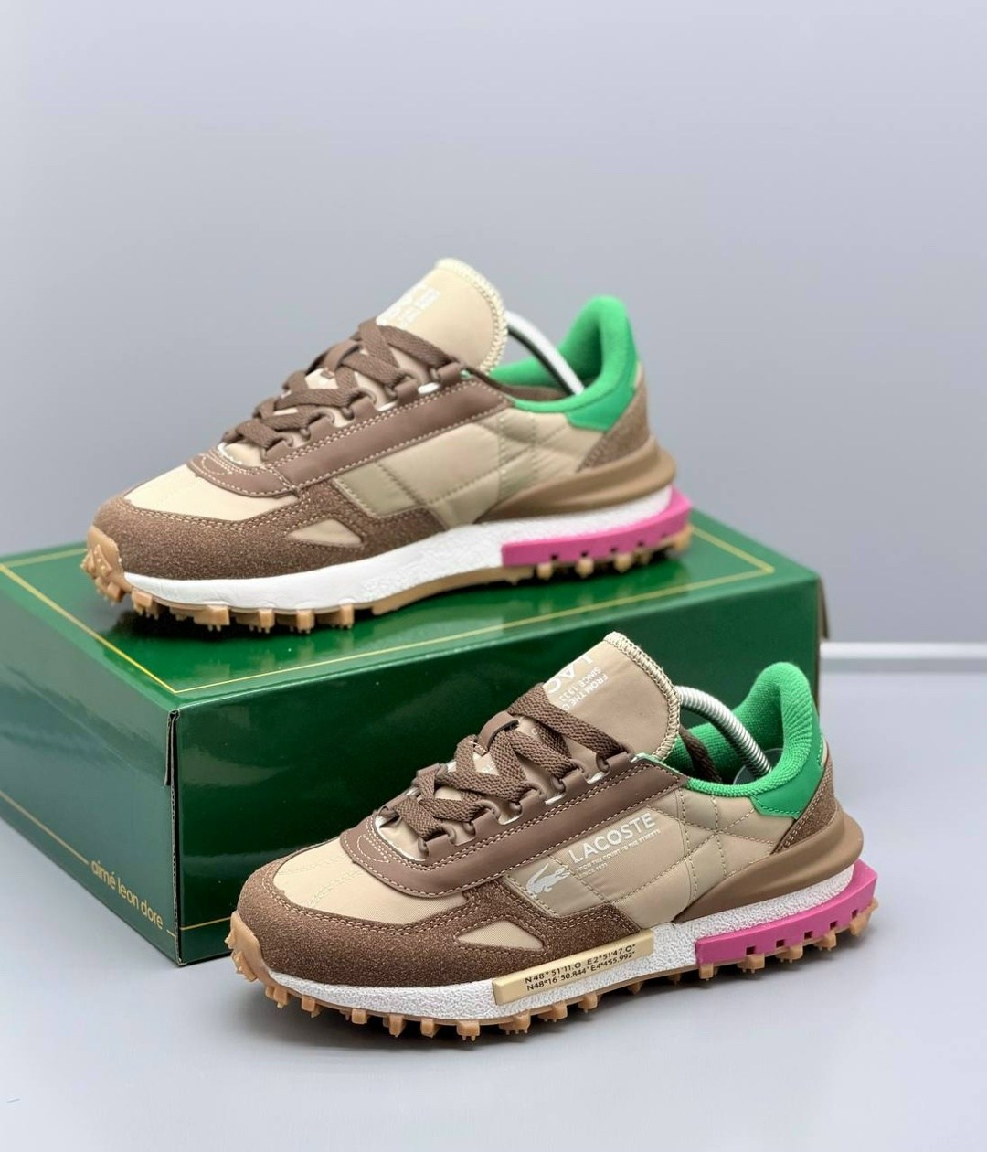 кроссовки lacoste,кроссовки женские lacoste elite active коричневый,кроссовки lacoste elite active,lacoste low-top casual shoes women's light brown green,кроссовки для образа жизни женские низкие laco