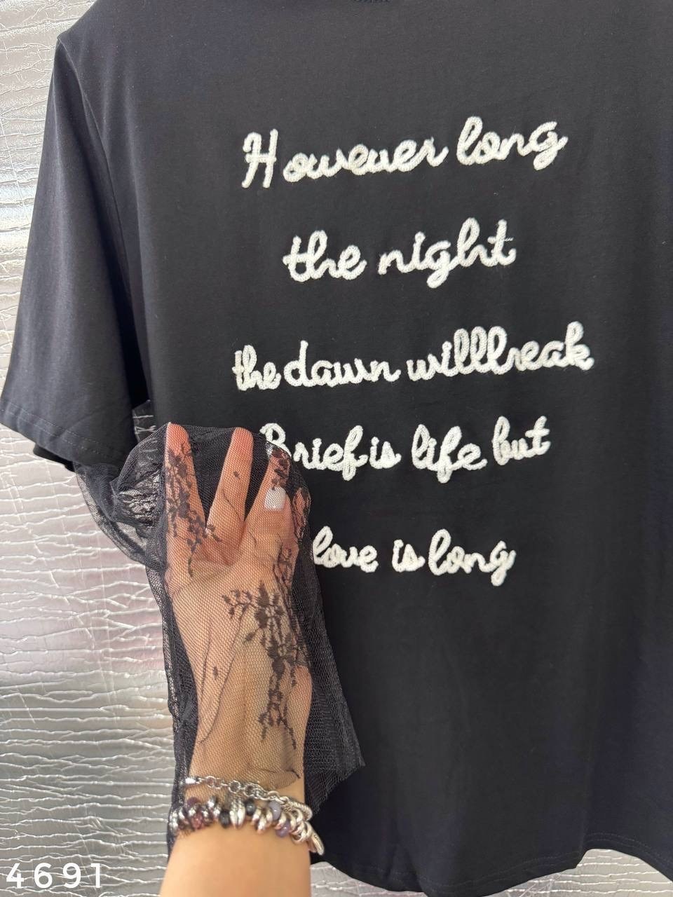 кофта свитшот,футболка с кружевными рукавами,футболки женская,лонгслив оверсайз с принтом,кружевные рукава