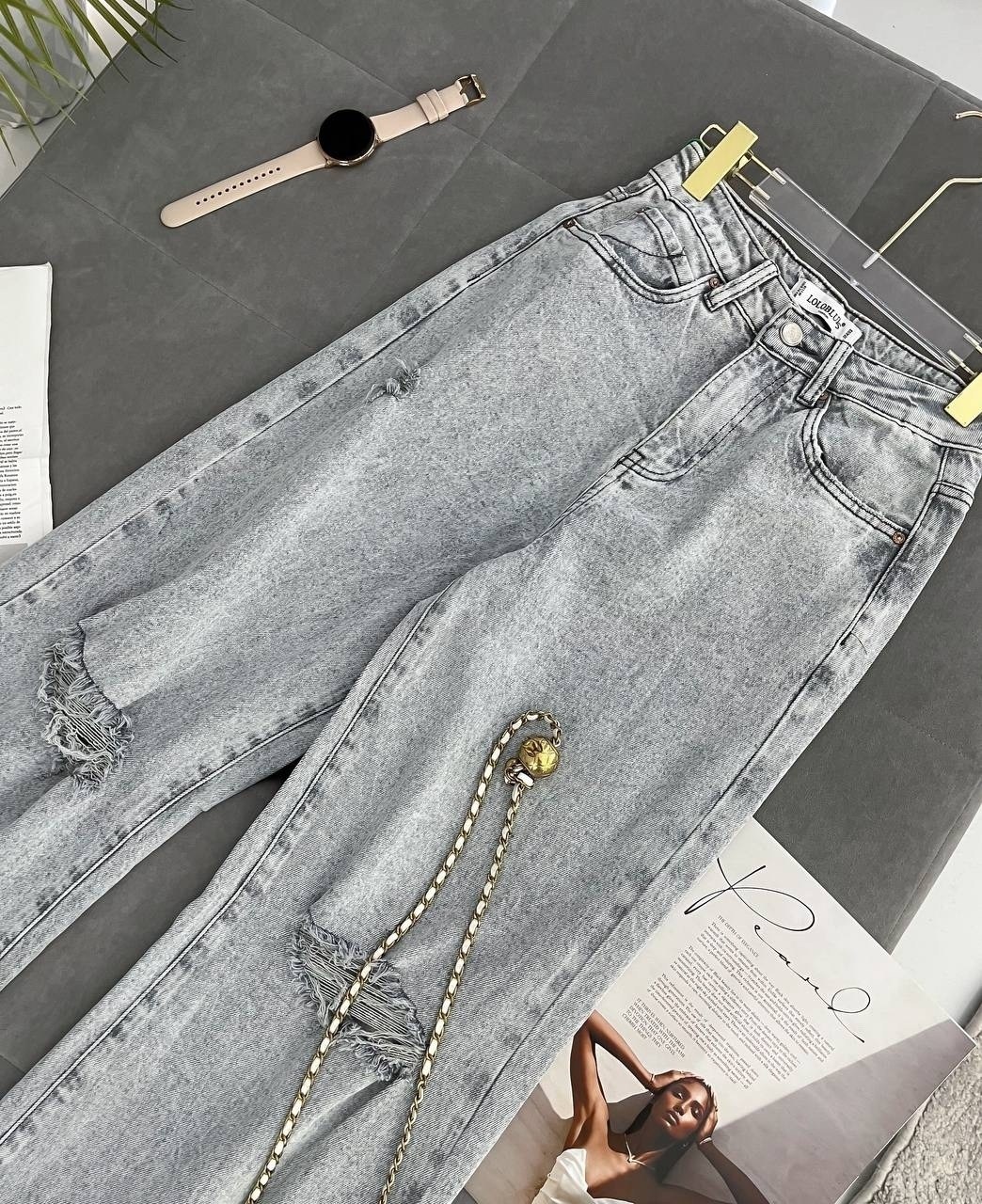 джинсы женские,джинсы широкие рваные,джинсы широкие,стильные джинсы,джинсы с укороченные