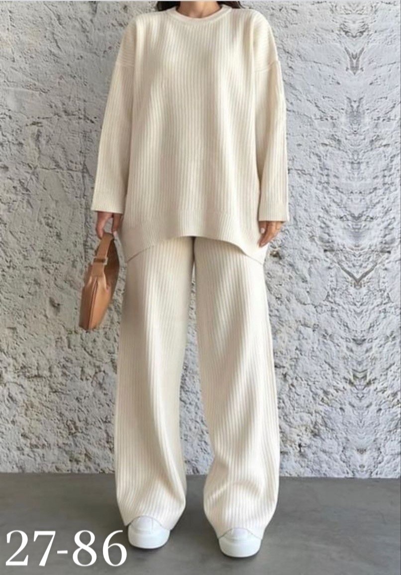 костюм вязаный с брюками широкими палаццо шерстяной сити текс,костюм женский теплый вязаный брючный,женский вязаный костюм,костюм женский: свитер и штаны (one size 42-48),костюм трикотажный