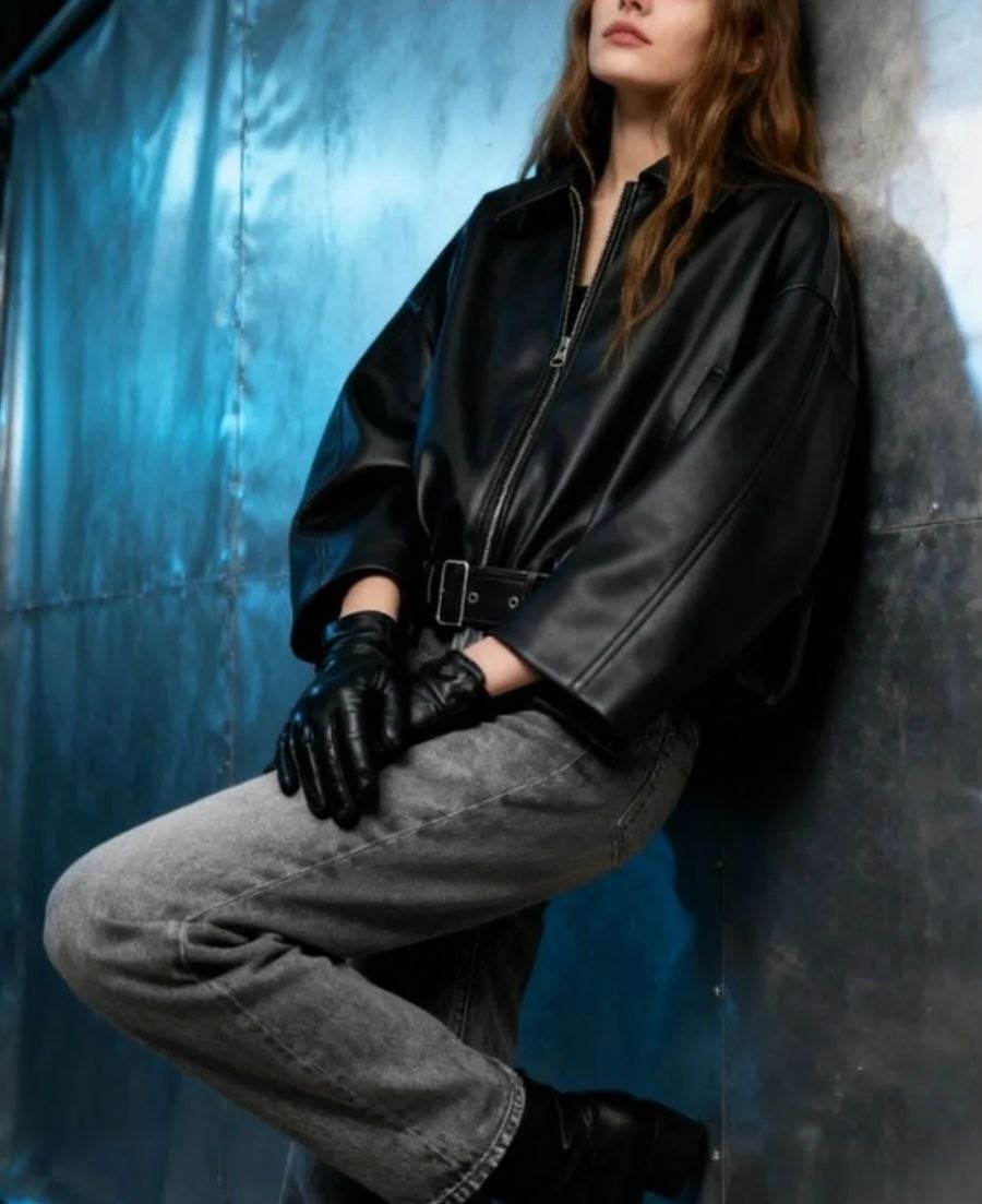 куртка кожаная женская,куртка бомбер кожаный оверсайз,женская куртка из искусственной кожи,женская кожаная куртка с объемными рукавами meecy,куртка кожаная