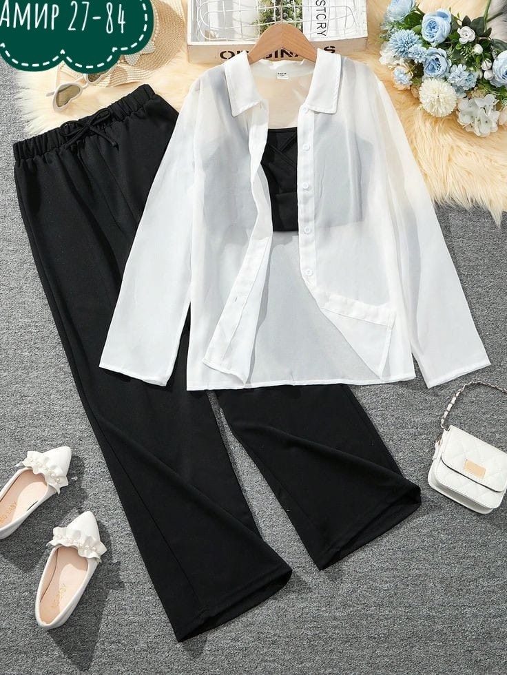 шифоновая рубашка,шифоновые блузки,брюки комплект,костюм тройка женский,блузка женская