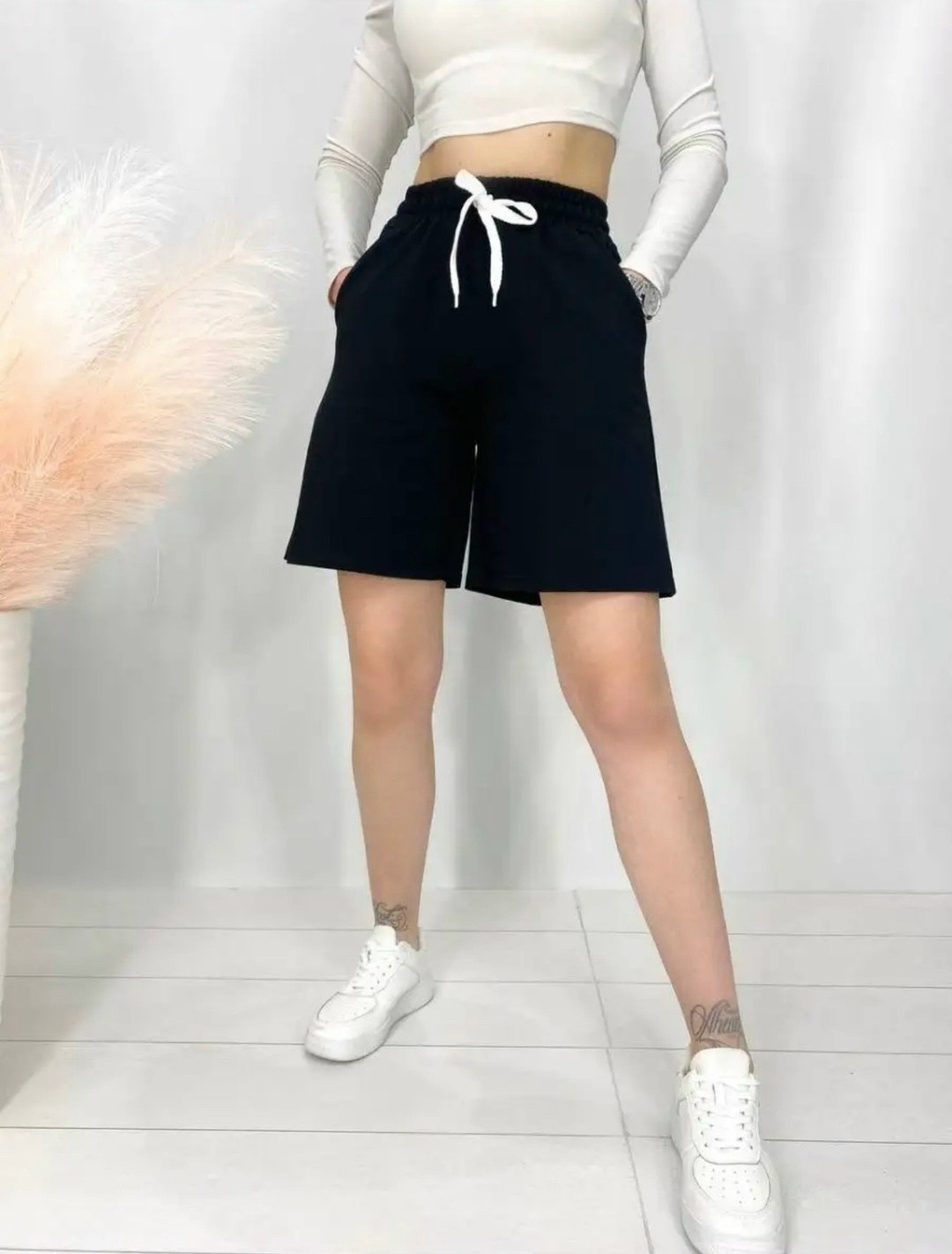 шорты трикотажные с высокой посадкой,шорты трикотажные,шорты женские летние спортивные трикотажные,шорты спортивные трикотажные baomiks,повседневные шорты